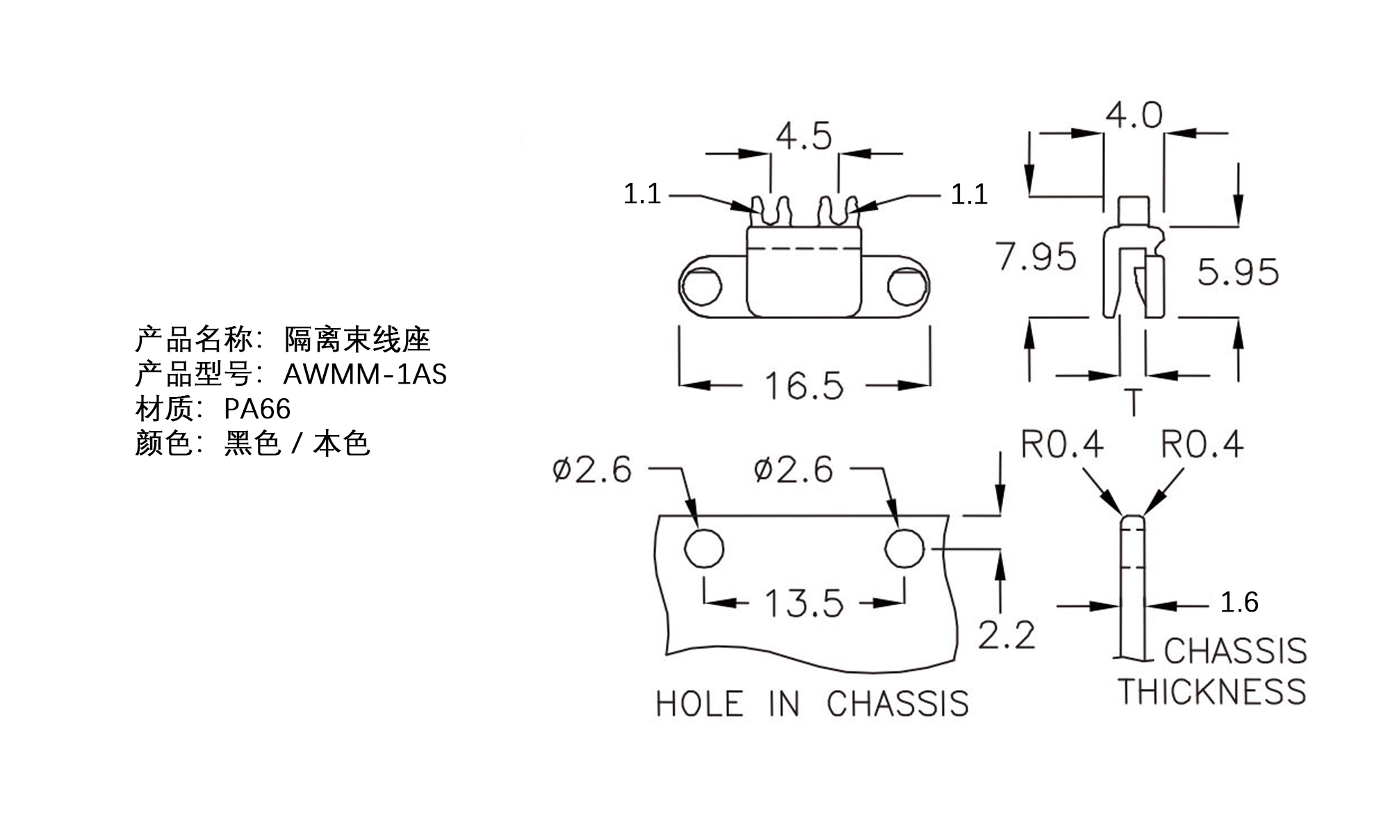 隔离束线座 AWMM-1AS